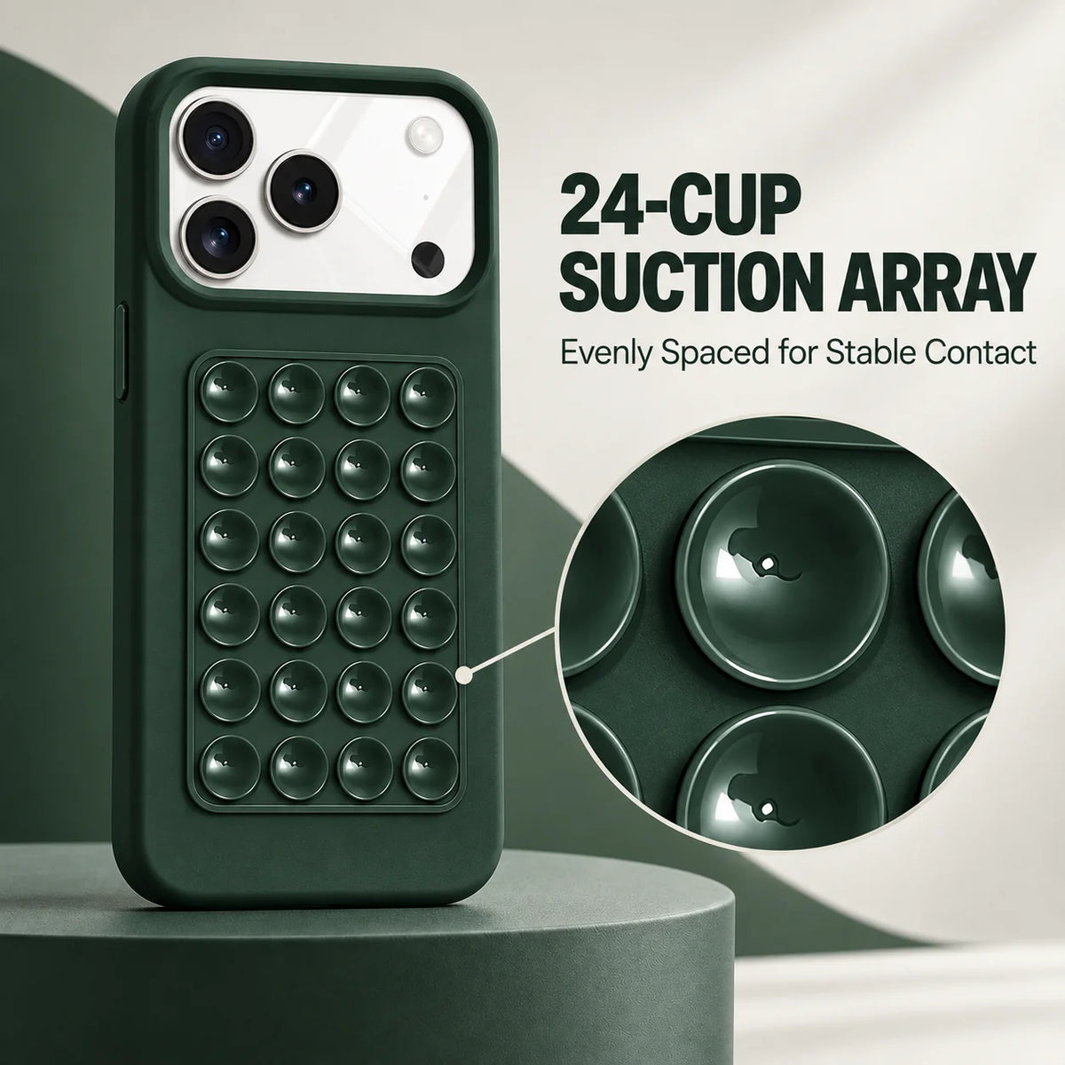 Luxury 2IN1 Silicone Suction Cup Bracket Phone Case For iPhone 18 16 15 14 13 12 11 17 Pro Max Plus Shockproof Phone Accessory