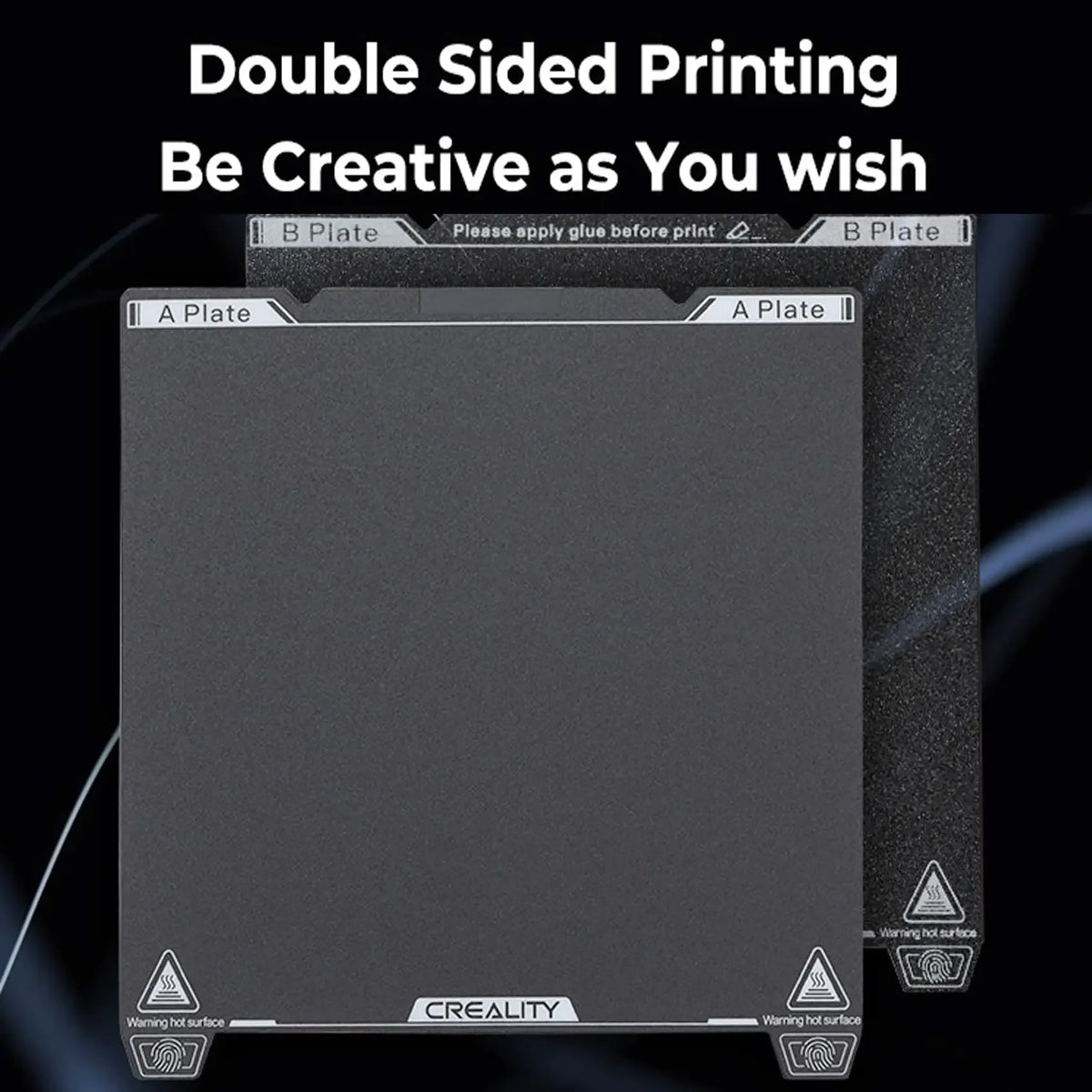 Creality K1 Double-Sided PEI Sheet 235 x 235 mm PEI Spring Steel Flexible Build Plate Magnetic Sticker for Ender 3 S1/3 S1 Pro/5 S1/3 V3 SE