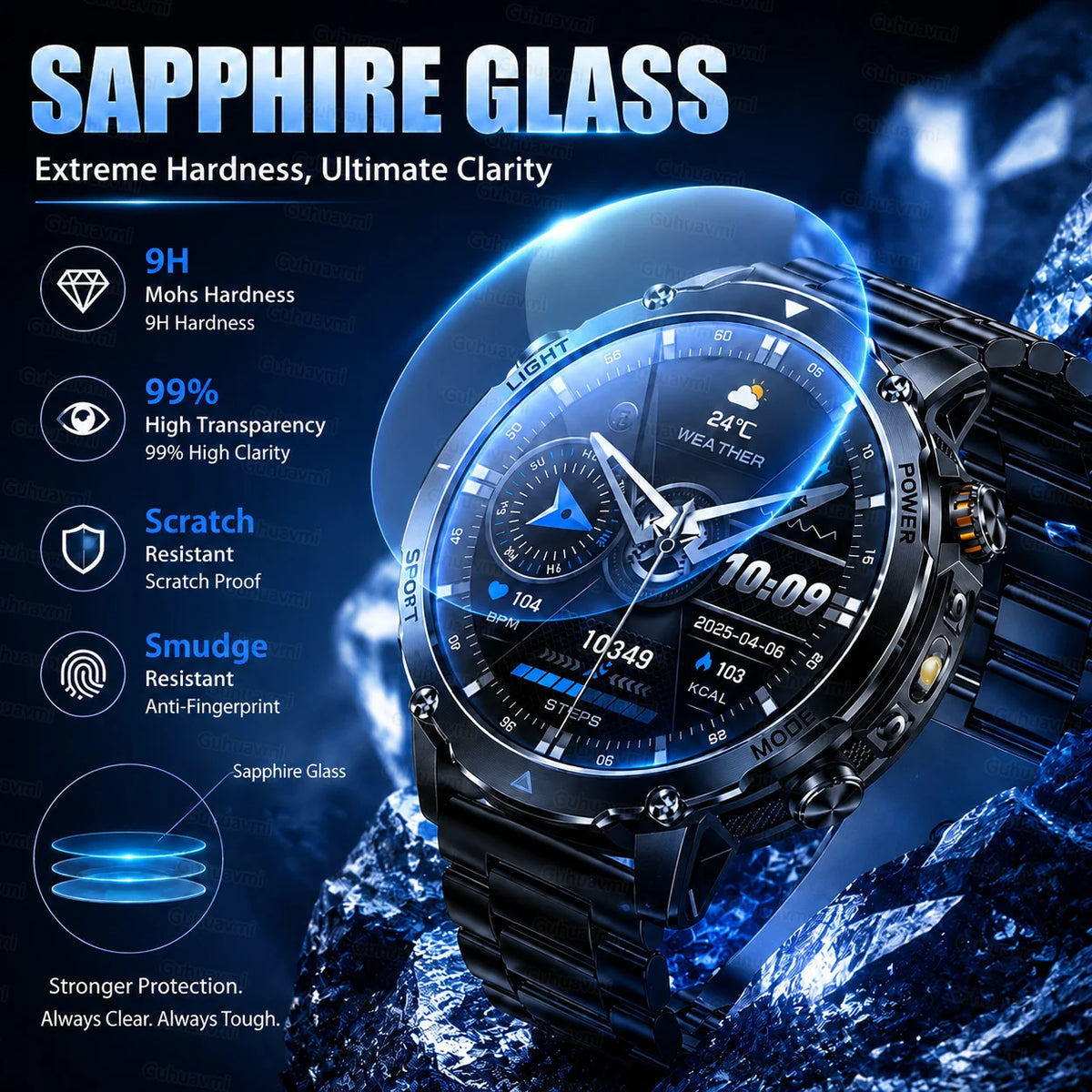 Rugged Outdoor Smartwatch with Bluetooth Calling