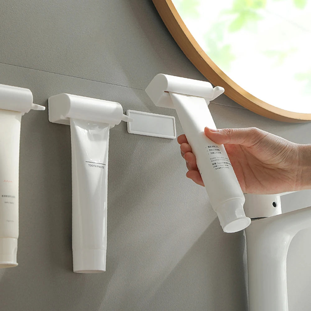 1 /2 Household Wall Mount Magnetic Toothpaste Squeezer, Suitable For Facial Cleanser, Hand Cream, Toothpaste, Manual Squeezer