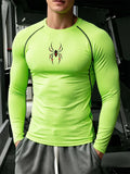 Maglia sportiva uomo a maniche lunghe aderente