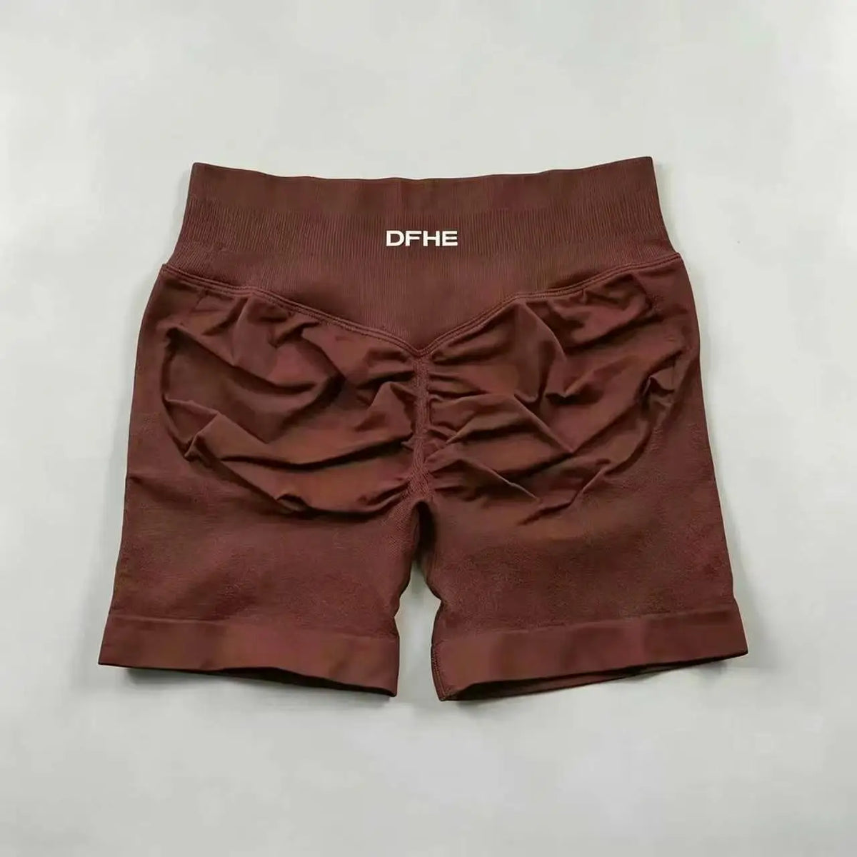 Pantaloncini yoga donna in nylon a vita alta