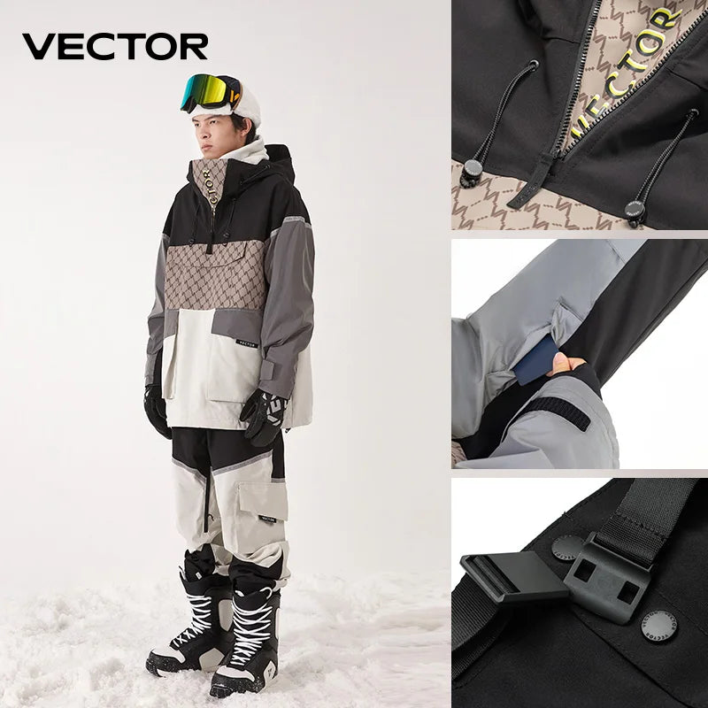 Giacca da sci donna VECTOR HXF70073 con cappuccio