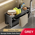 Porte-éponge de cuisine en acier au carbone, égouttoir d’évier pour savon, porte-serviette et étagère de rangement pour accessoires de salle de bain