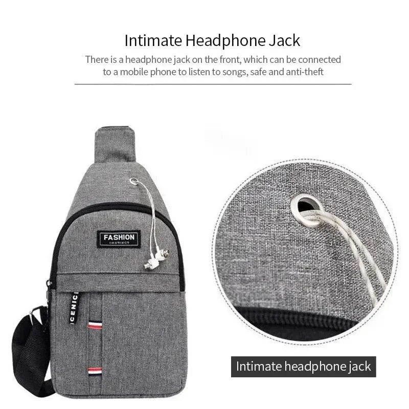 Men’s Nylon Waist and Crossbody Bag