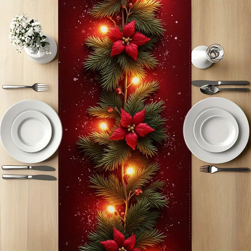 Bufanda para repisa de chimenea navideña, camino de mesa, decoración de fiesta de Navidad, recuerdos para niños, Navidad 2025, regalo de Año Nuevo 2026 para sala de estar
