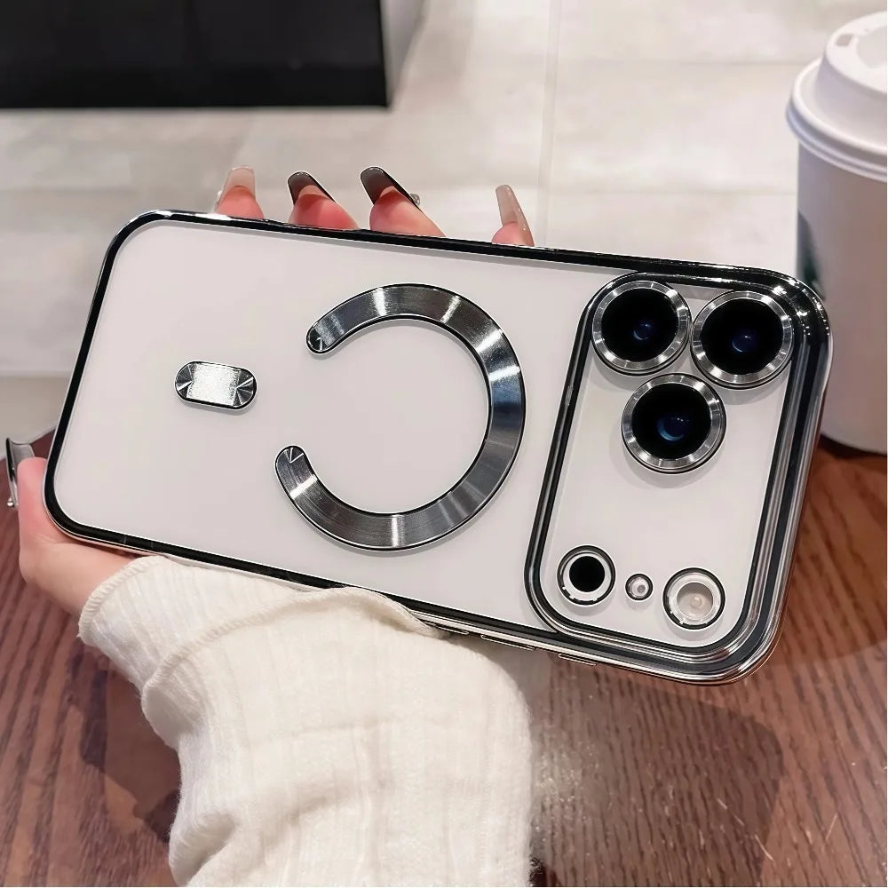 Luxury for MagSafe Magnetic Plating Phone Case for iPhone 18 17 Pro Max 17 Air Bumper Case for iPhone 17 Pro Max 17 Clear Cover