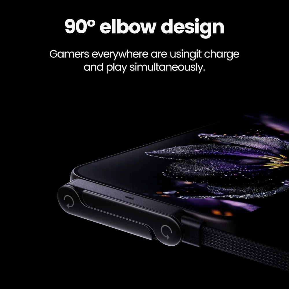 240W 2-in-1 Type-C to USB-C Fast Charging Data Cable with Foldable Phone Holder, Type-C Fast Charging Cable for iPhone 17, Black/Orange