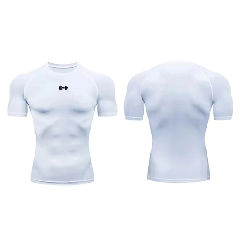 T-shirt sportiva aderente uomo in poliestere