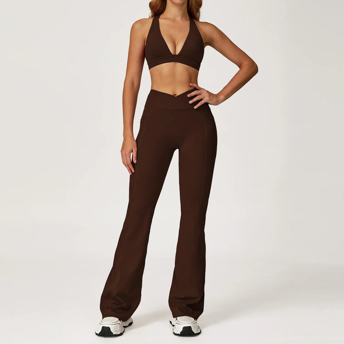 Ensemble yoga femme, 2 pièces, haut et legging
