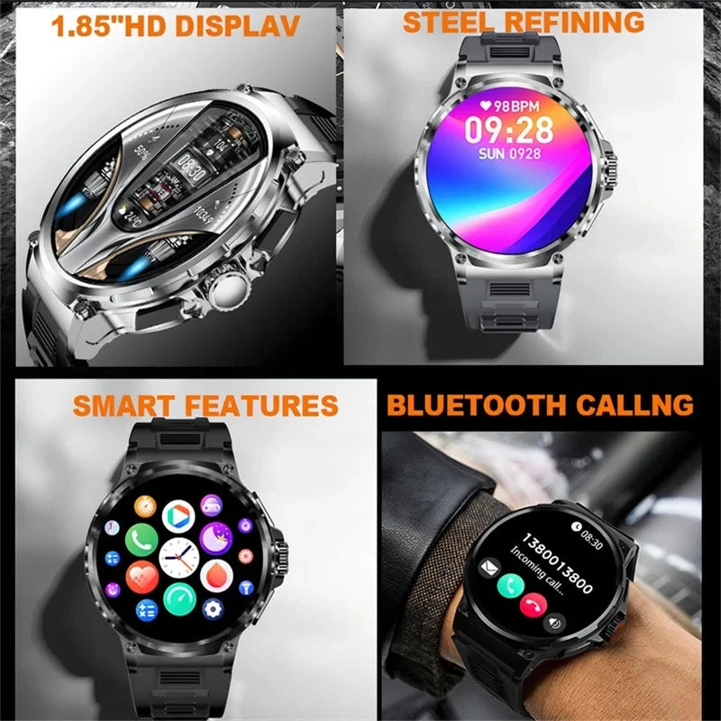1.85″ AMOLED smartwatch with Bluetooth calling