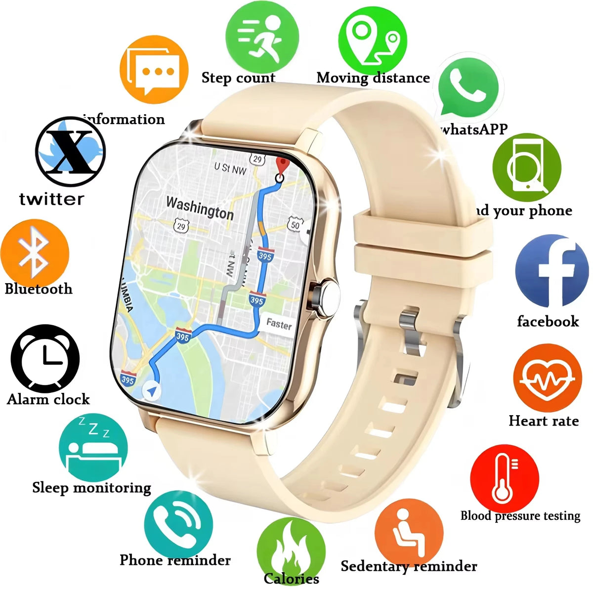 LAXASFIT Y13 smartwatch con chiamate Bluetooth