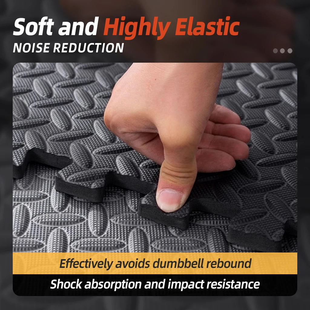 EVA Interlocking Gym Floor Mats, 31 × 31 cm