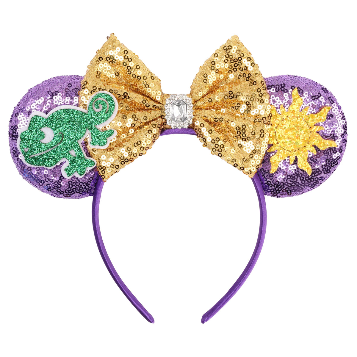 2026 New Style Sequin Ear Headband Sequin Bows Girl Adult Kids Halloween Party Cosplay Hair Accessories Princess Hairband