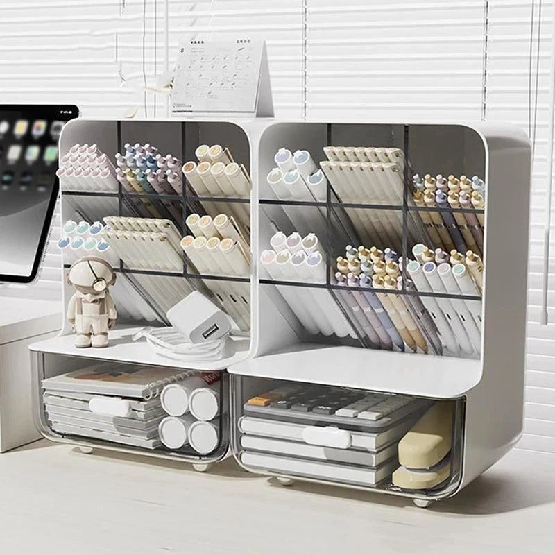Clear Multi-Layer Plastic Pen Organizer