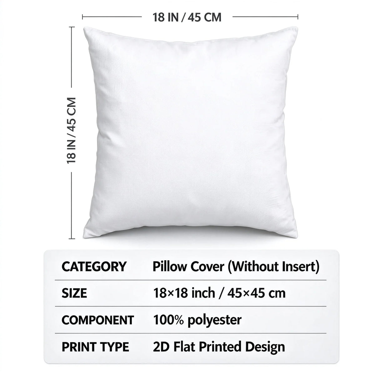 2D-bedruckter Weihnachtskissenbezug, Kissenhülle mit Weihnachtsmannmütze und Weihnachtsbaum, 45 x 45 cm, Polyester, Dekokissen für Sofa und Festtage