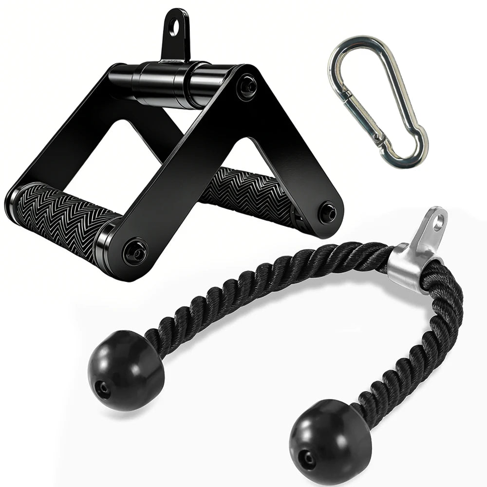 Triceps Rope and 360° V Handle Set for Home Gym Machines