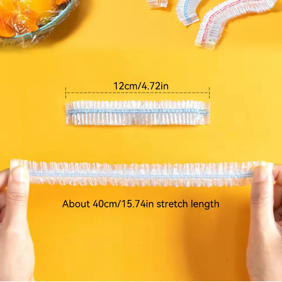 Disposable Plastic Food Cover Bag, Reusable Transparent Food Protection Bag, Freezer Packaging, Cling Film, Kitchen Storage Organizer