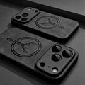 Luxury PU Leather Deer Magnetic Phone Case For iPhone 18 17 16 15 14 13 12 11 Pro Max Plus 16E For Magsafe Shockproof Back Cover