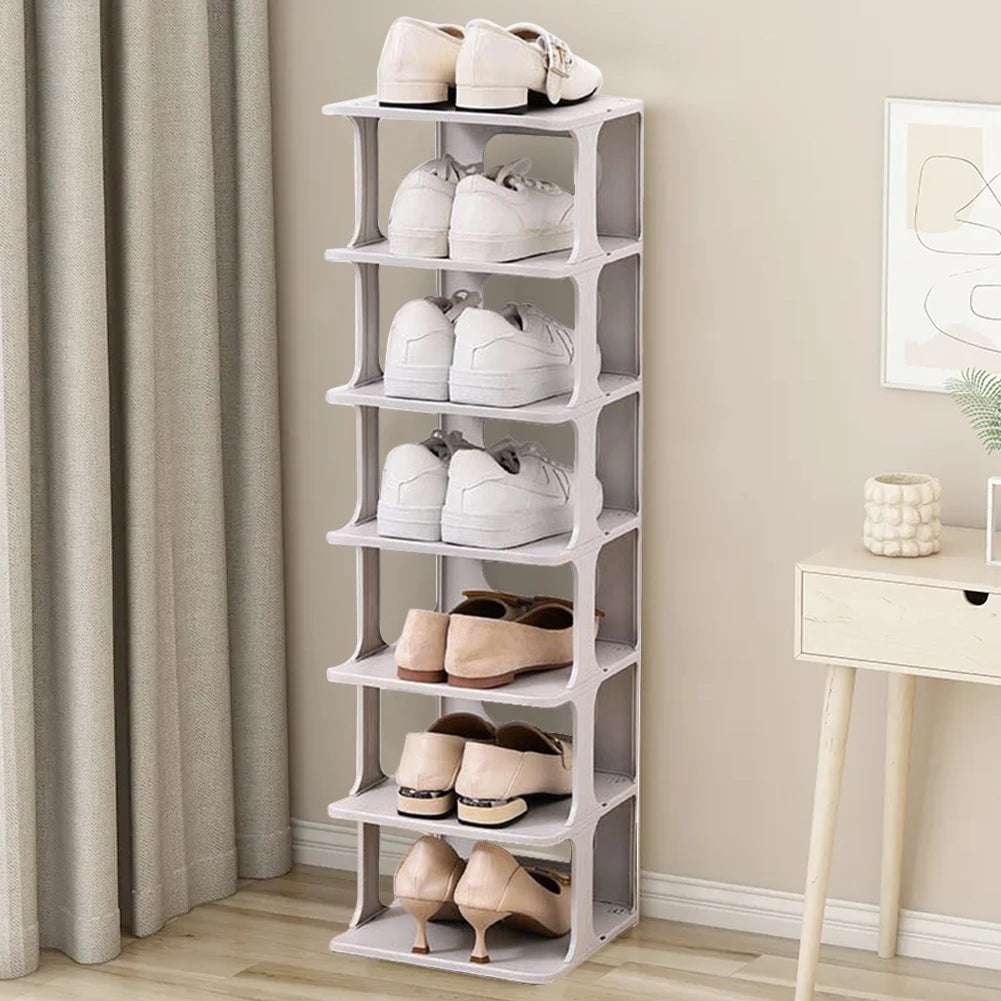 【Breeins】Étagère à chaussures empilable à 4/6 niveaux pour entrée, rangement de chaussures, étagère de décoration intérieure