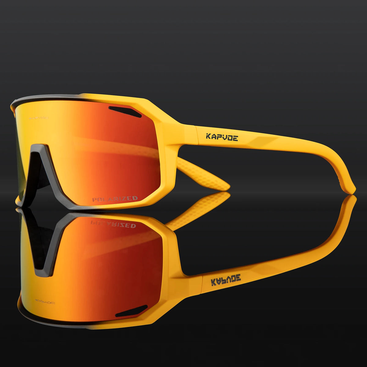 Kapvoe Cycling Glasses Men's Cycling Sunglasses MTB UV400 Polarized with Built-in Myopia Frame Bicycle Goggles Outdoor Sports Eyewear
