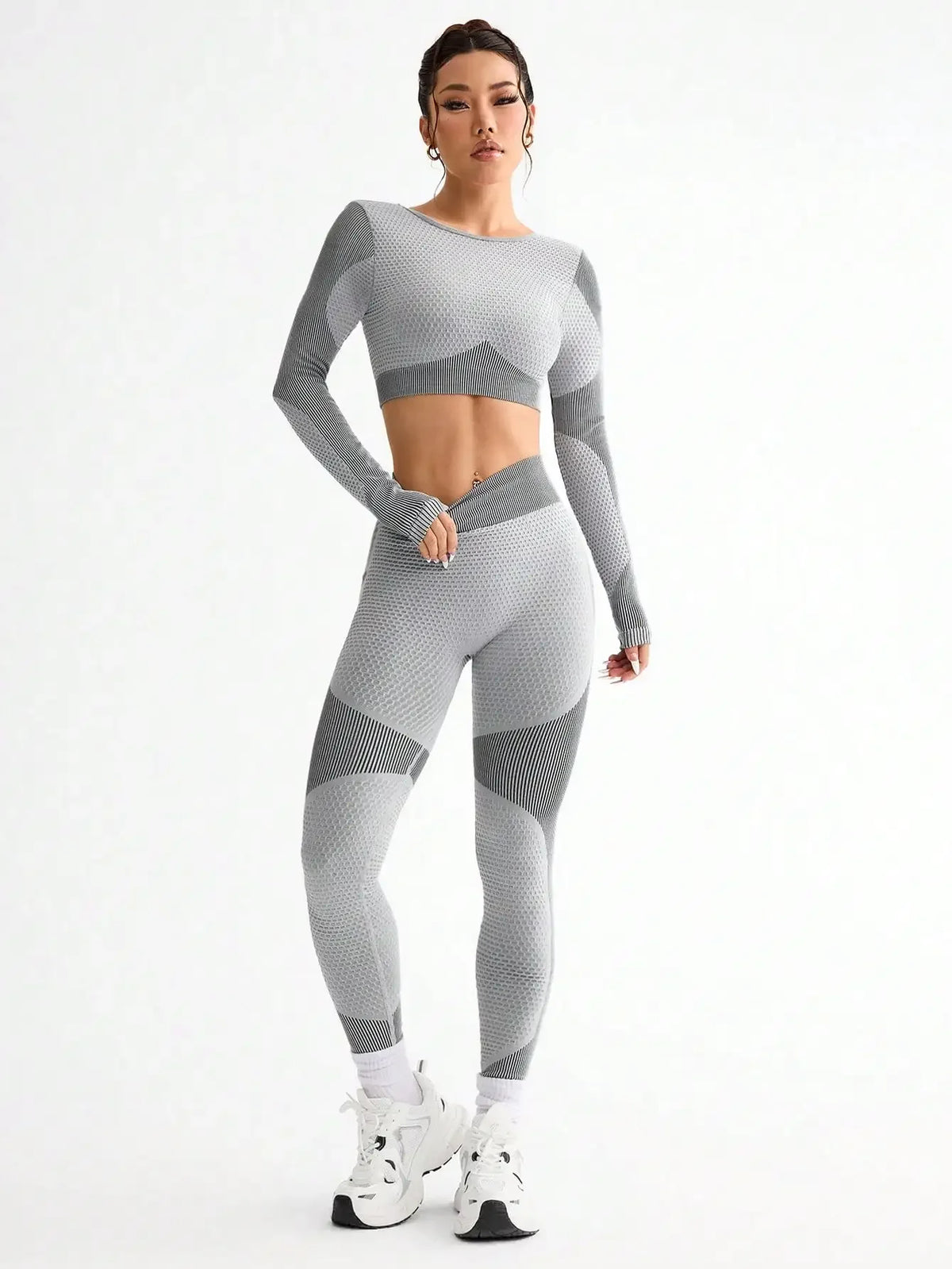 Sportshirt für Damen, hoher Bund