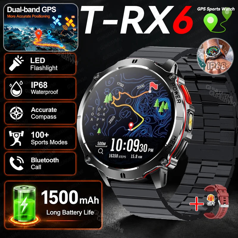 T-RX6 Ultra GPS Sports Smartwatch with Compass