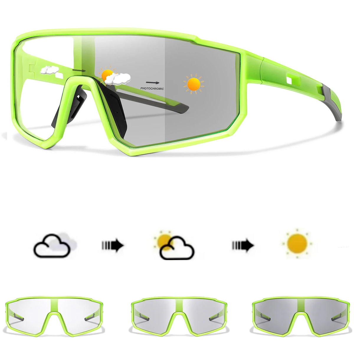New Style Brand Photochromic Eyewear for Men and Women, MTB and Cycling Glasses, Running and Fishing Glasses, Comfortable Windproof Goggles