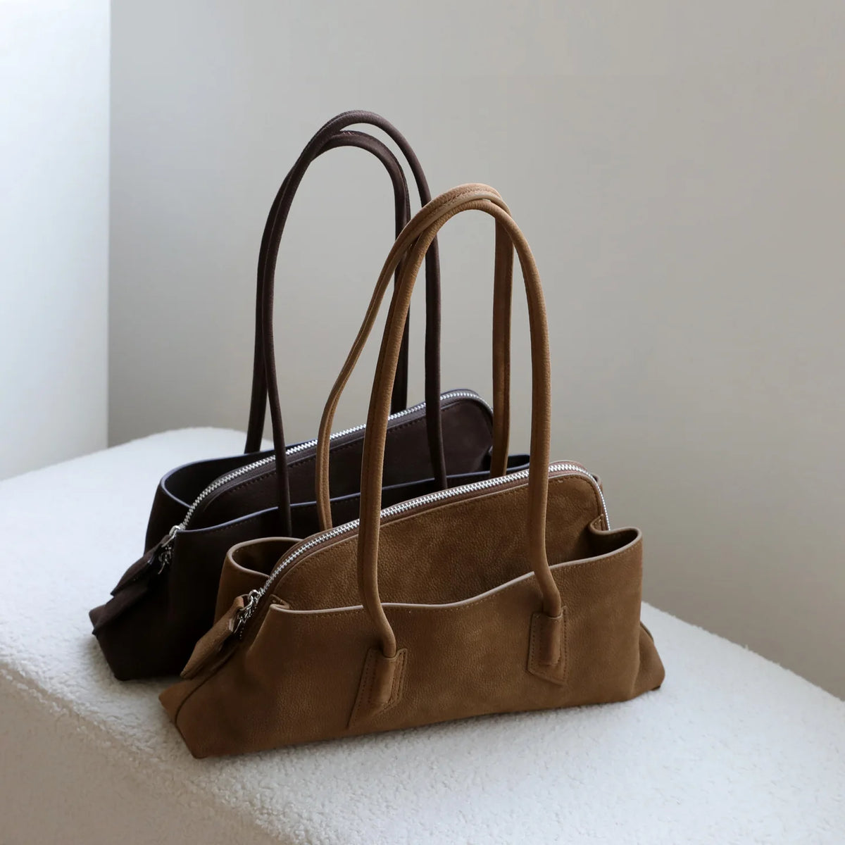 Genuine Leather Irregular Underarm Bag For Women Luxury Designer Handbag And Purse 2026 New In Vintage Frosted Cowhide Shoulder