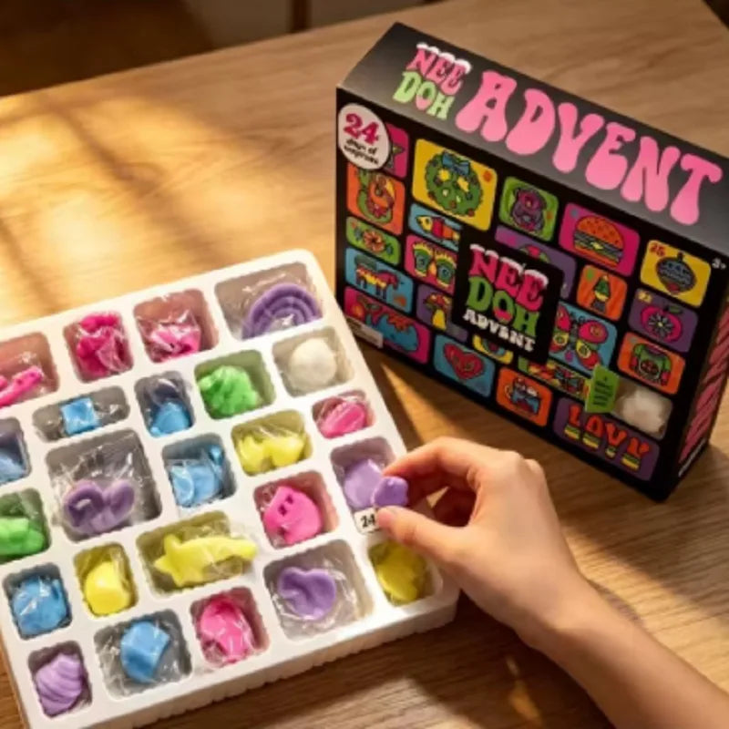 Christmas countdown calendar: 24-day surprise series, small tactile gift boxes suitable for children and adults,