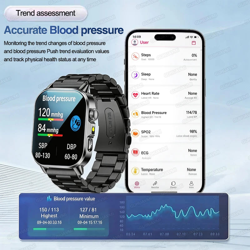 Smartwatch AMOLED quadrato con chiamate Bluetooth e notifiche