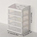 Organizer da tavolo bianco con 4 cassetti e 6 scomparti