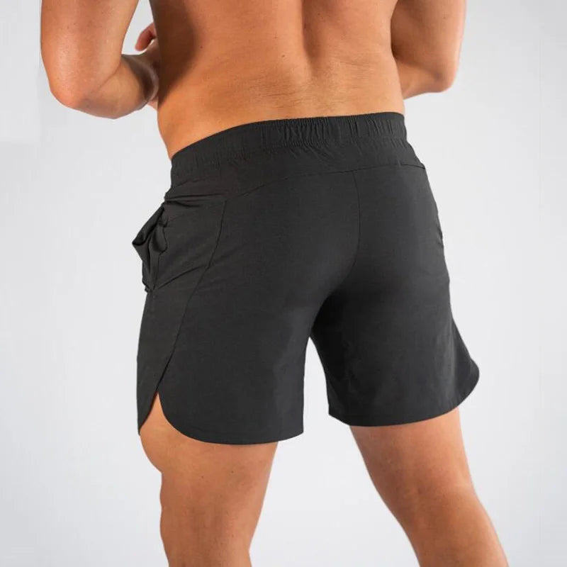 Men Bodybuilding Quick Dry Workout Shorts with Pockets Plus Size for Gym Running Basketball Summer Fitness