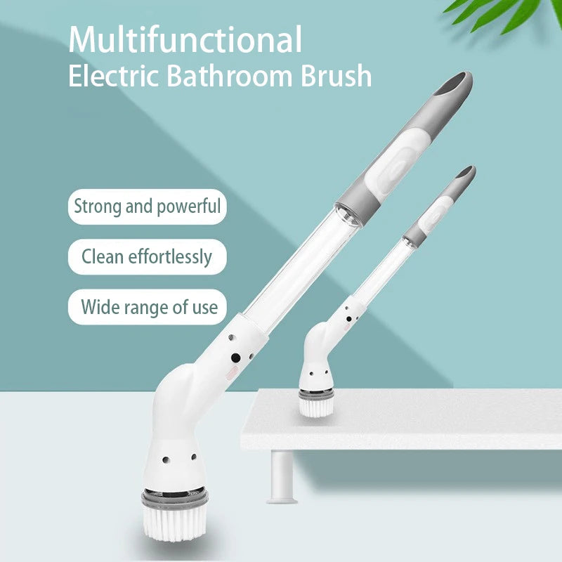 Cepillo eléctrico de limpieza multifuncional e inalámbrico, giratorio, para baño, ventanas, cocina y automóvil