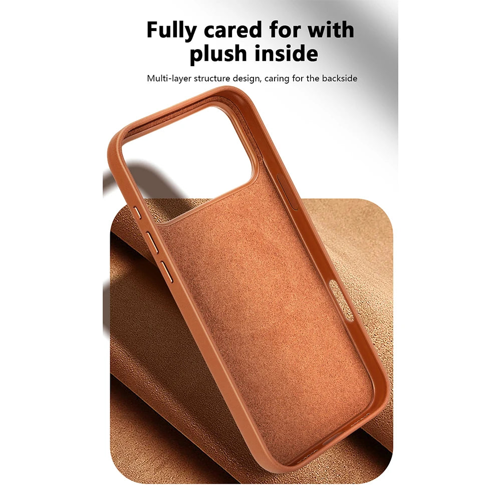 For Magsafe Leather Phone Case For iPhone 18 Pro Max Cover Magnetic Wireless Charging Shockproof Cover Accessories