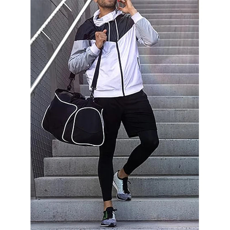 Pantaloni sportivi uomo 2 in 1 con coulisse