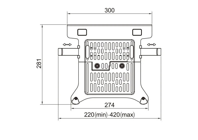 NB F160 Laptop-Halterung 10–17,3 Zoll, um 360° drehbar, Gasdruckfeder mit voller Beweglichkeit für 10–27 Zoll LCD-TV-Bildschirme und Monitore, Tisch- und Schreibtischhalterung