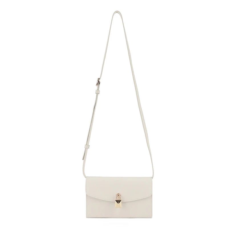 2026 Spring Autumn Genuine Leather Women Handbags Luxury Brand Design Shoulder Bags Women Fashion Gold Lock Crossbody Bags Woman