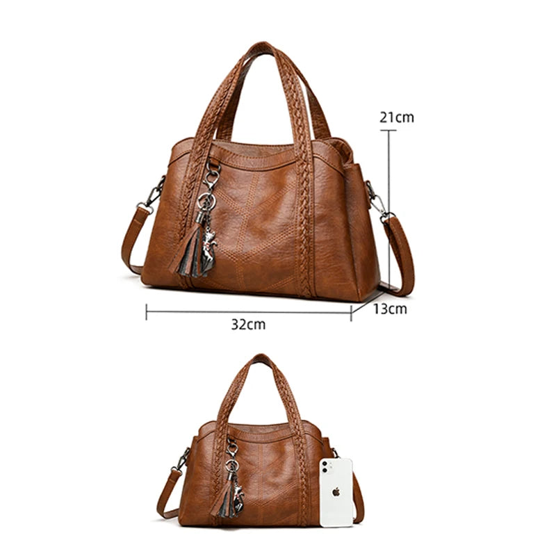 Luxury Handbags Women Leather Shoulder Bags Designer Ladies Crossbody Hand Bags for Women 2026 High Capacity Casual Tote Bag Sac