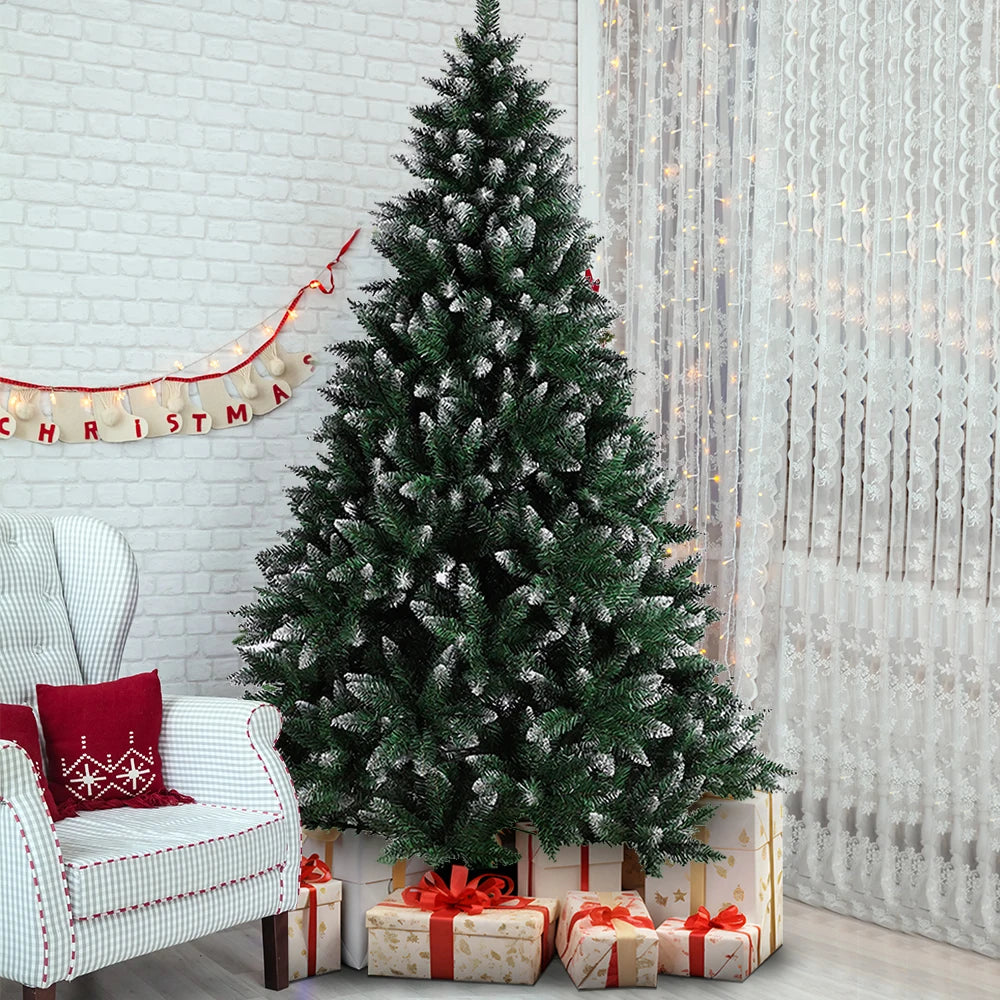 Artificial Christmas Tree with Stand, 120cm-240cm, for Christmas Decoration, Reusable (Christmas Tree With Snow)