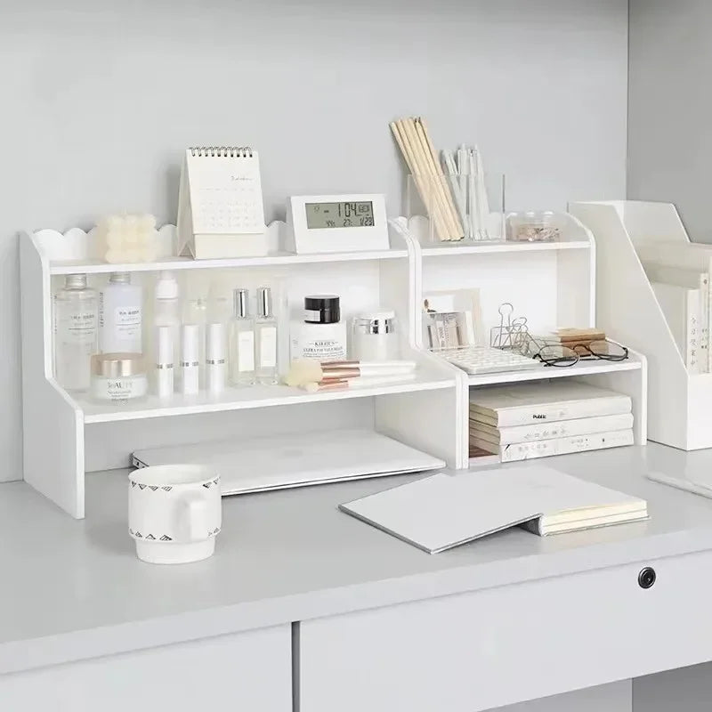 Wooden Two-Tier Desktop Storage Rack