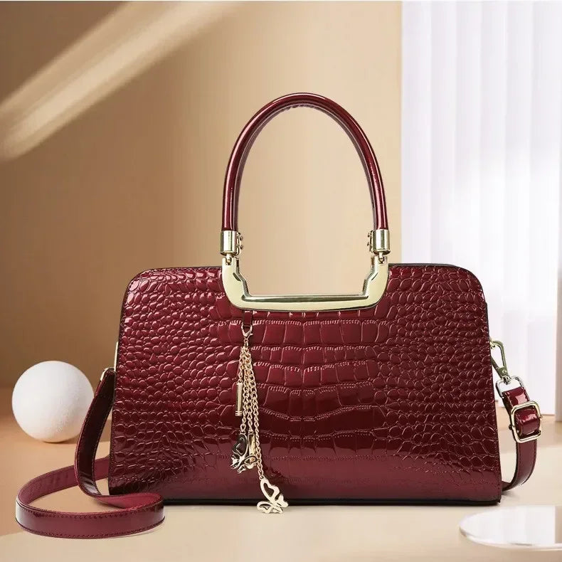 2026 New Fashion Alligator Women Handbags European Design Patent Leather Shoulder Bags Female Girl Brand Luxury Crossbody Bag