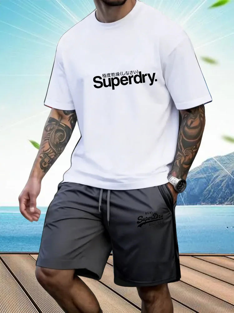2026 neue Herren-Sportbekleidung Kurzarm-T-Shirt und Sportshorts Sommer Casual Jogginghose Set Herren zweiteilige T-Shirt-Sets