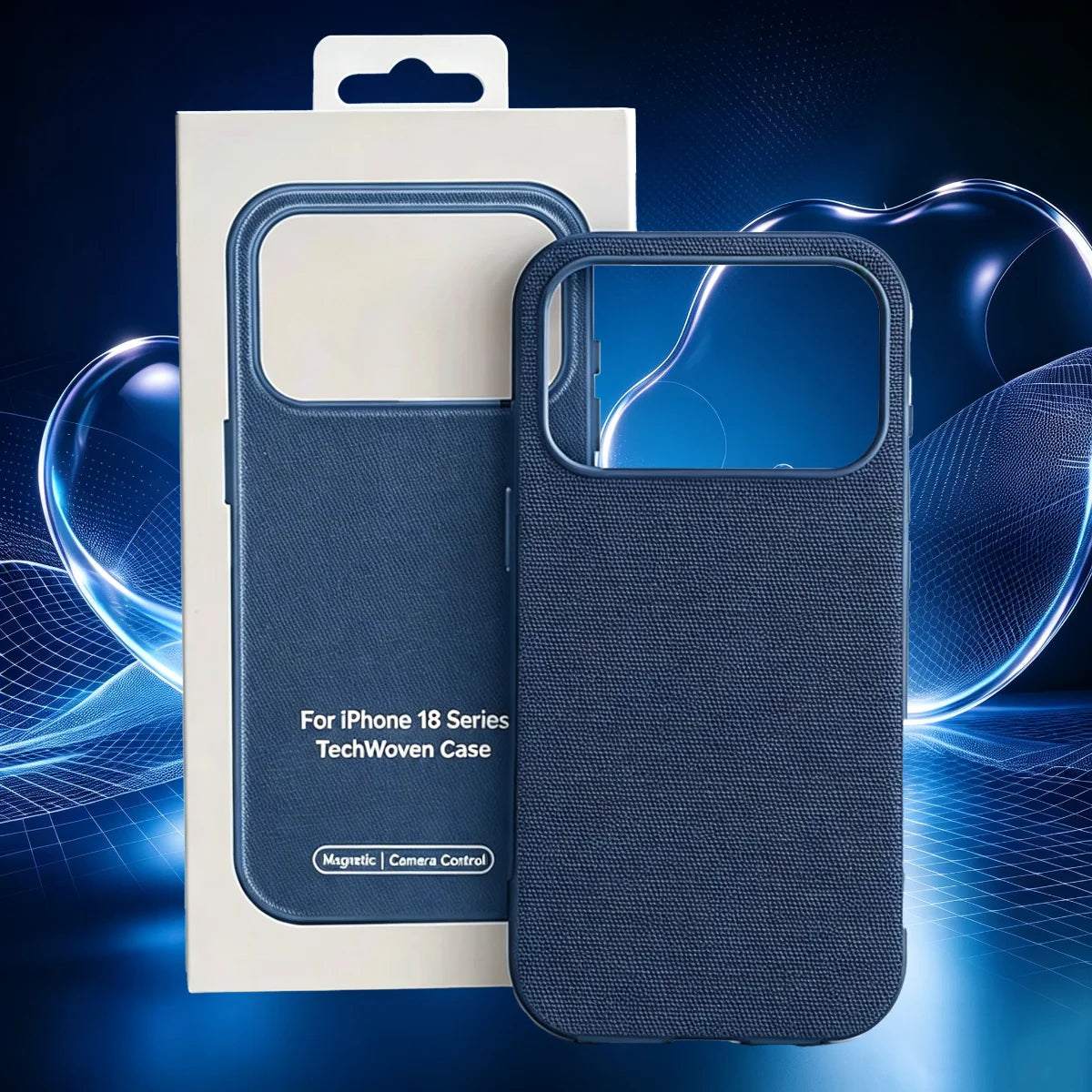 1:1 Original Replica Technology Woven Texture Phone Case For iPhone 18 Pro Max 17 16 15 14 Magnetic Charging Shockproof Cover