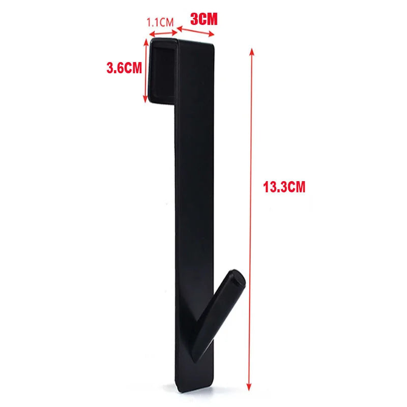 Toallero para puerta de ducha de vidrio con estructura de acero inoxidable, con ganchos en forma de S para colgar toallas y albornoces en el baño