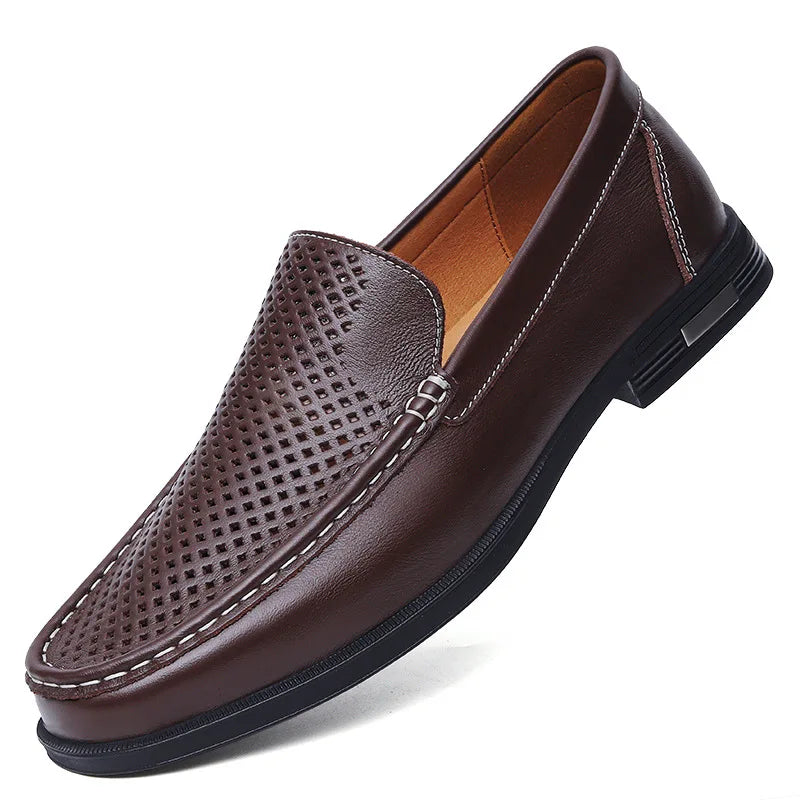 Leder Herrenschuhe Slipper Büro Business Schuhe Hochzeit Party Herren Anzugschuhe Atmungsaktiv Fahren Bequeme Slipper Mokassins