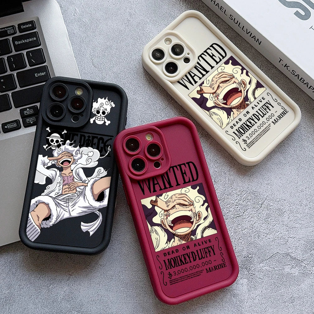Luffys Nika Wanted Phone Case for Apple iPhone 18 17 Air 16 16e 15 14 Plus 13 12 11 Pro Max X Xs XR Soft TPU Cover