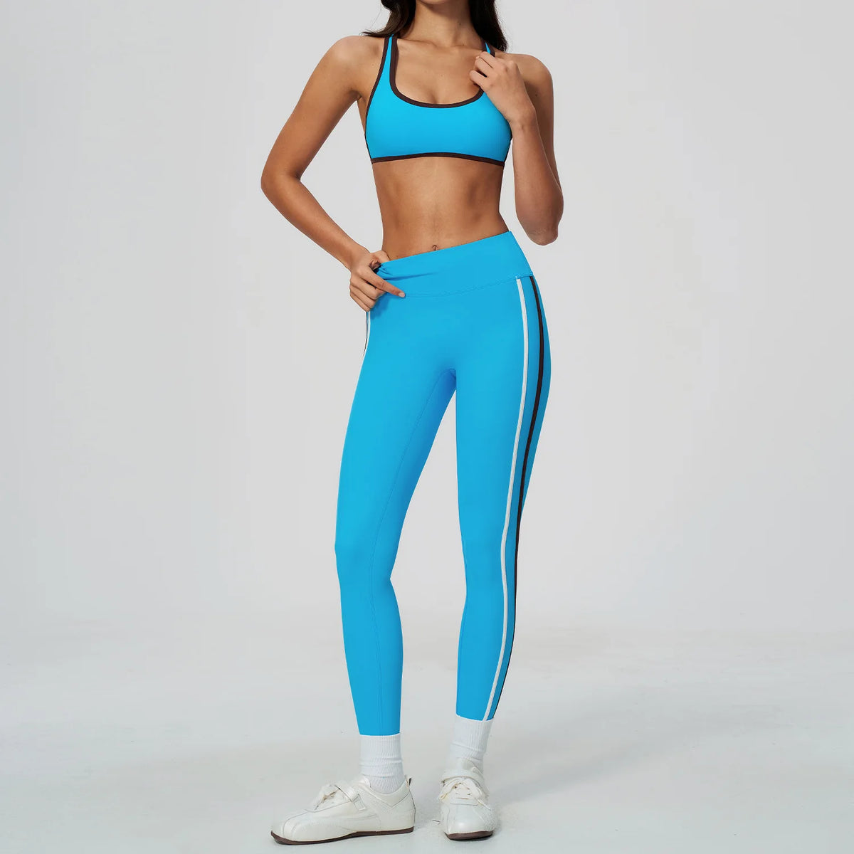 Ensemble yoga femme, 2 pièces, haut et legging