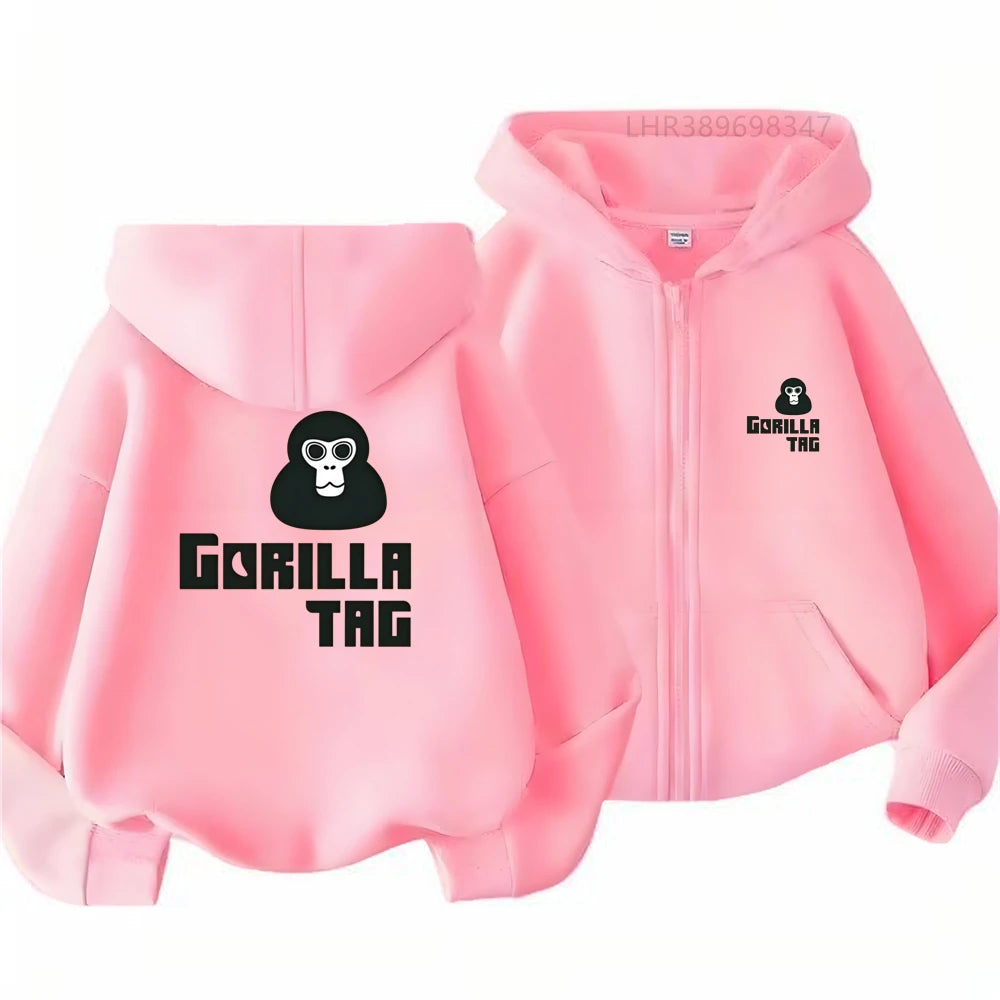 Children’s Zip-Up Gorilla-Print Hoodie