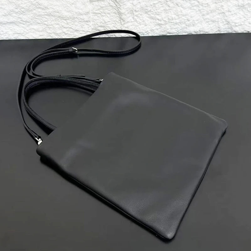 Classic Leather Small Slim Tote Bags For Women Luxury Designer Handbag And Purse 2026 New In Sheepskin Handle Shoulder Crossbody